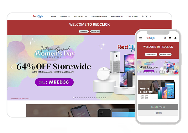 Red Click merchant webstore