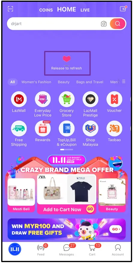 Lazada website offering a variety of products for online shopping in Singapore 2025