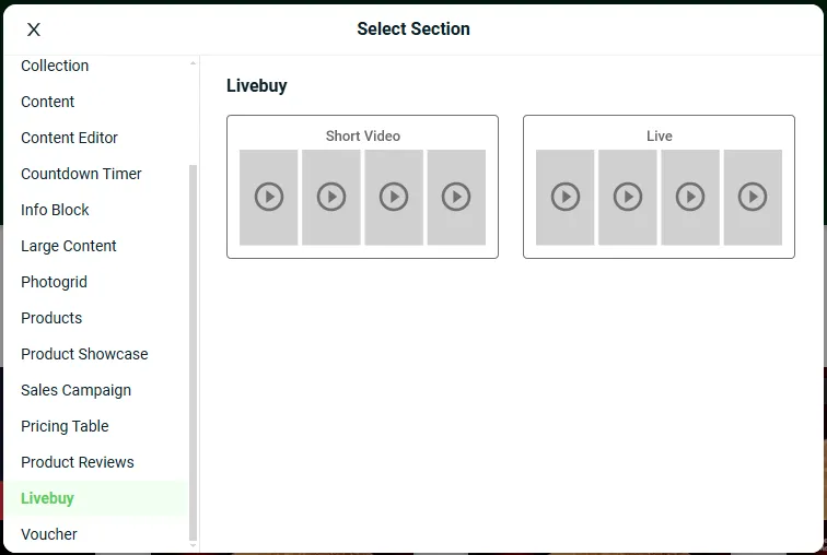 livebuy & SiteGiant Webstore_video marketing
