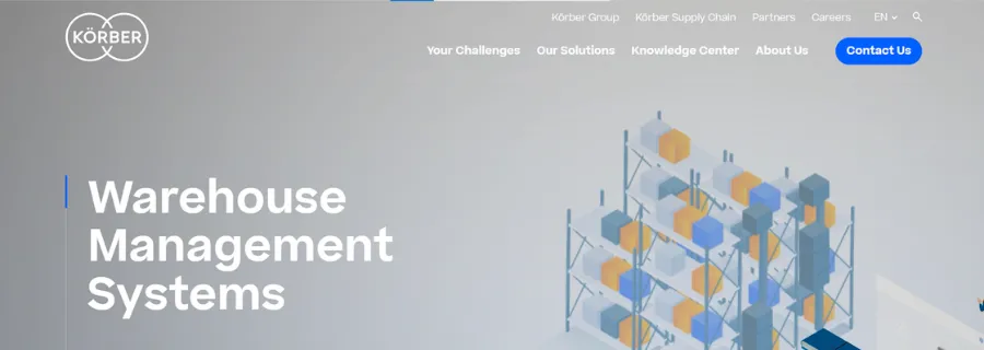 Korber WMS website banner